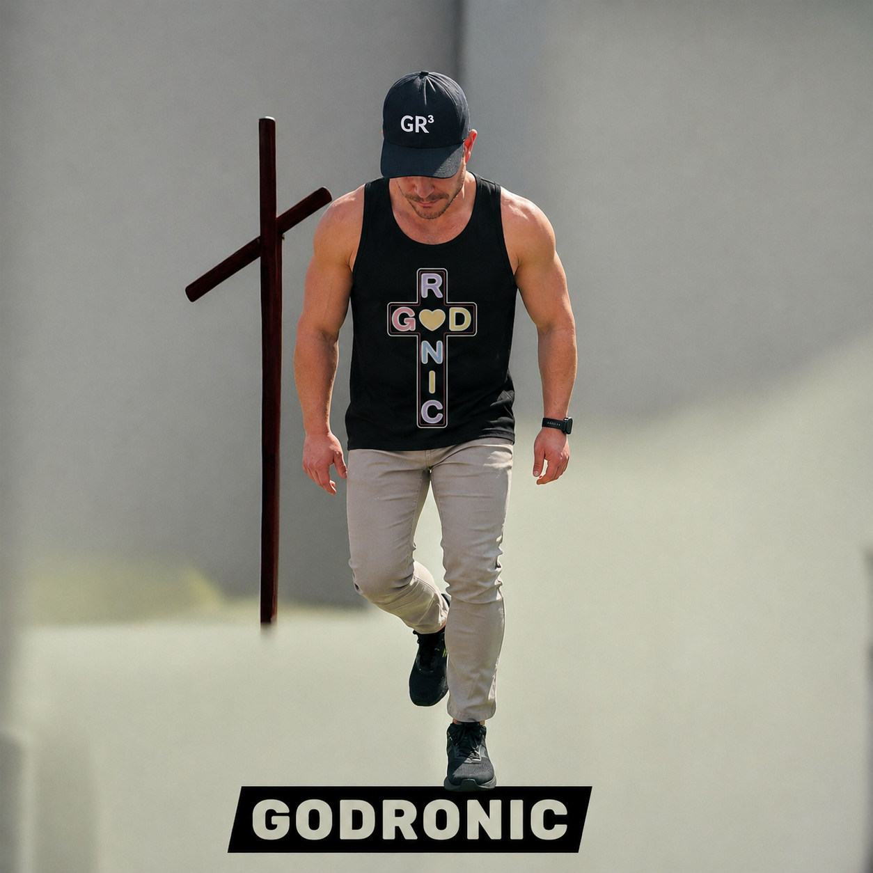 Godronic Heart Cross Tank